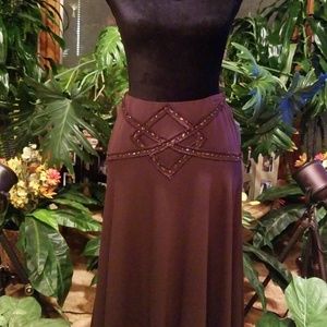 ICE BLUE STONE EMBELLISHED TOP WITH SKIRT
